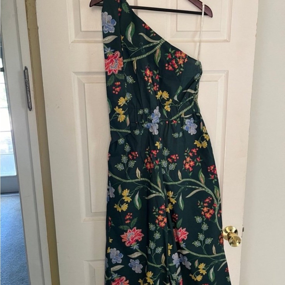 Cara Cara Limited Edition Jumpsuit Off Shoulder Ophelia Floral Emerald print
